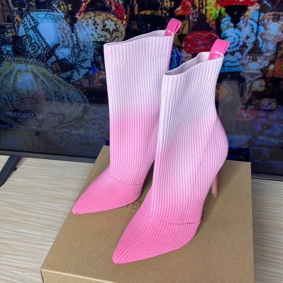 Steve Madden Shoes - Steve Madden Dianne Pink Ombré Knit Stiletto Boot